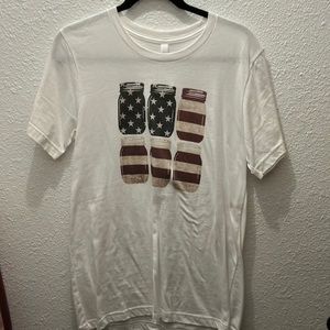 American Flag Mason Jar Graphic Tee